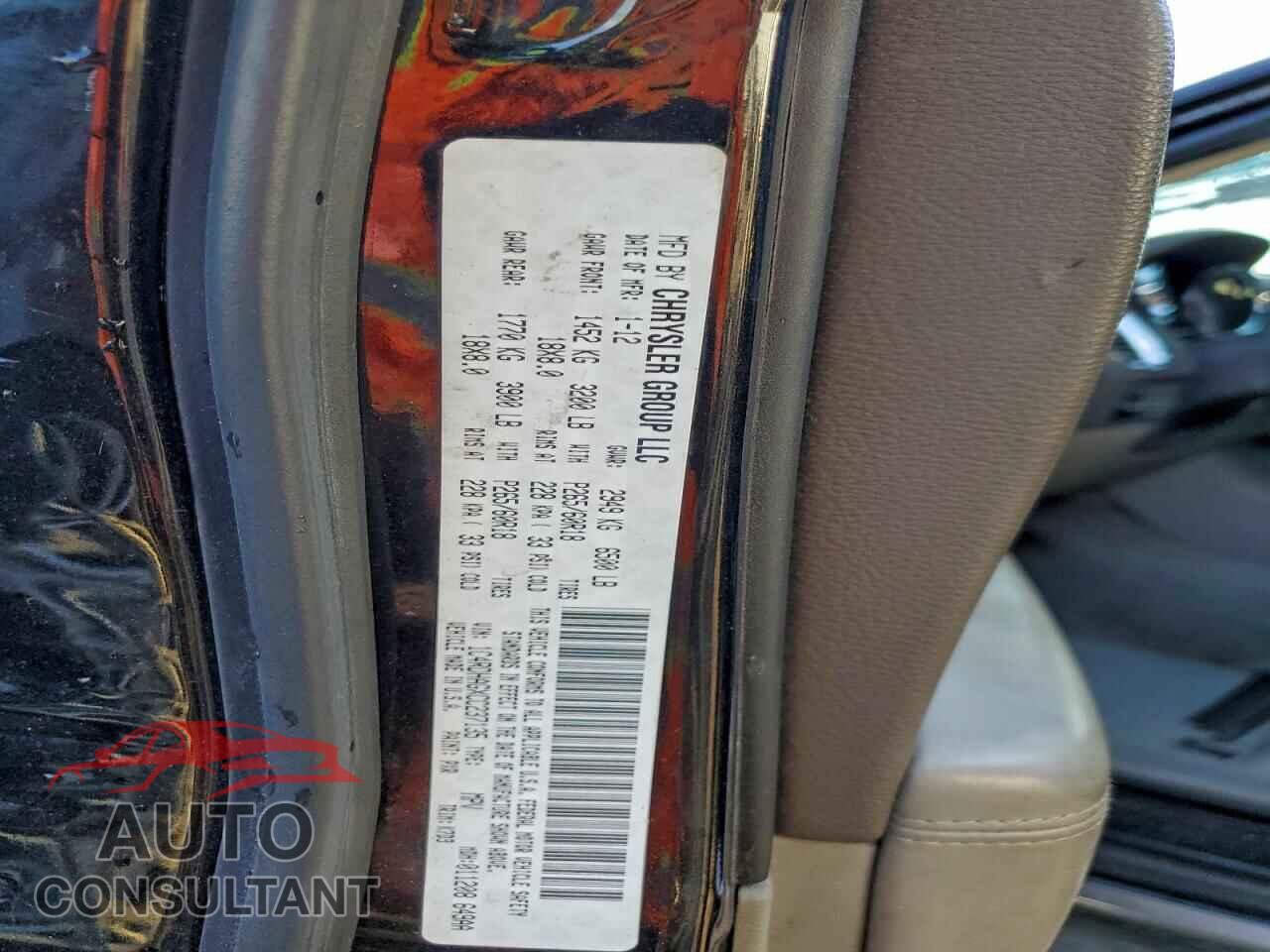 DODGE DURANGO 2012 - 1C4RDHAGXCC237135