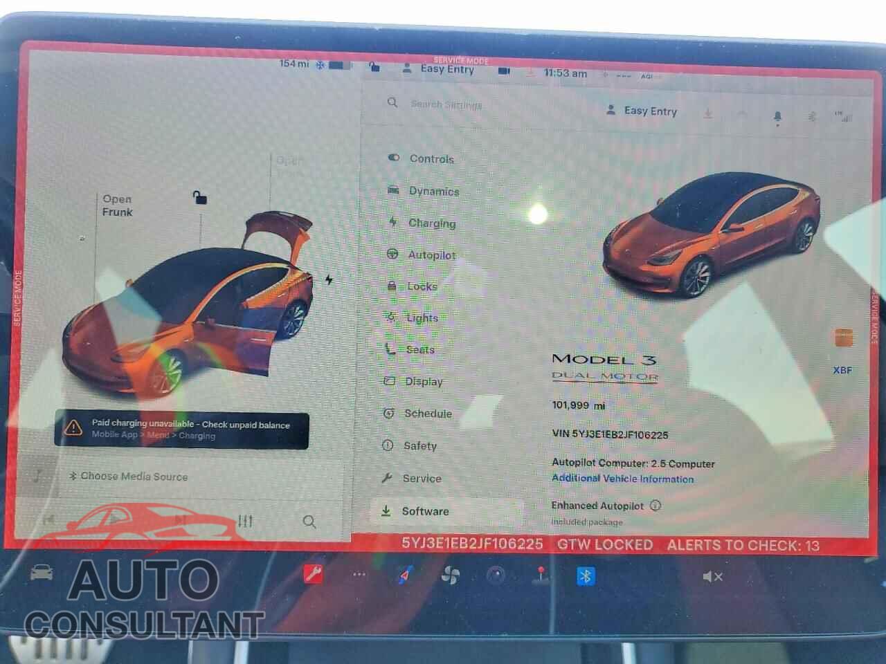 TESLA MODEL 3 2018 - 5YJ3E1EB2JF106225