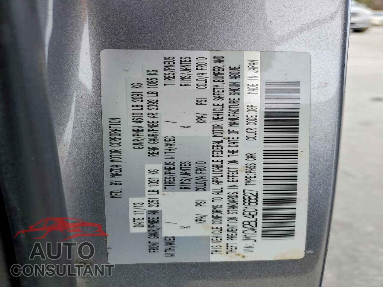 MAZDA 5 2014 - JM1CW2BL4E0166527