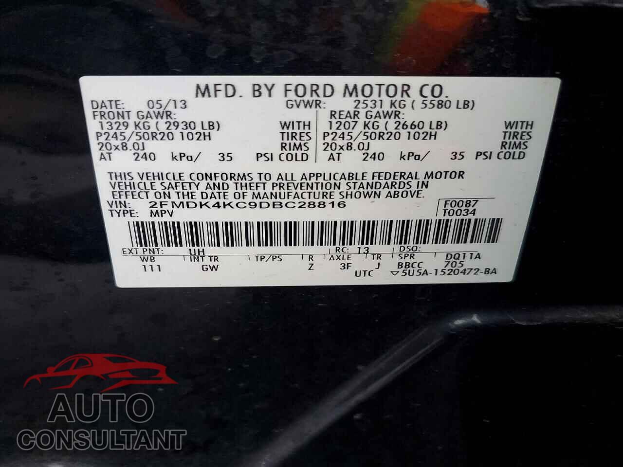 FORD EDGE 2013 - 2FMDK4KC9DBC28816