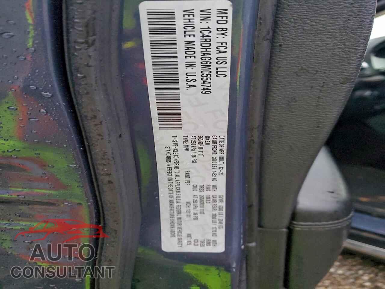 DODGE DURANGO 2021 - 1C4RDHAG6MC554749