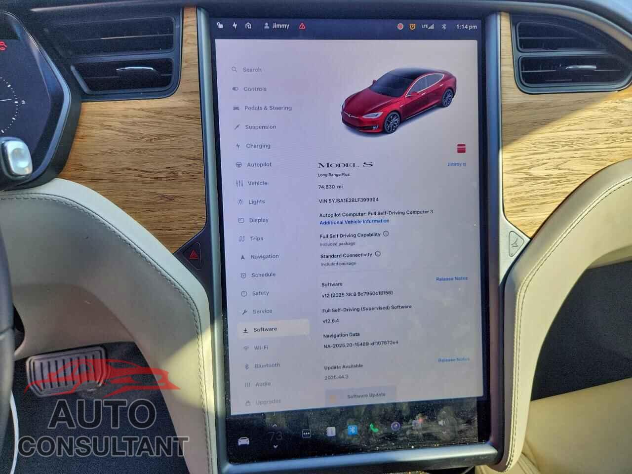 TESLA MODEL S 2020 - 5YJSA1E28LF399994