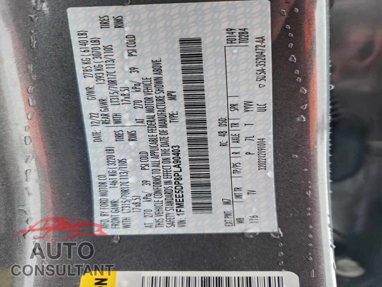 FORD BRONCO 2023 - 1FMEE5DP8PLA90403
