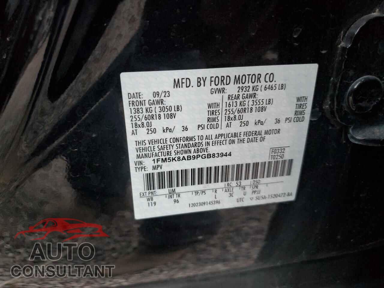 FORD EXPLORER 2023 - 1FM5K8AB9PGB83944