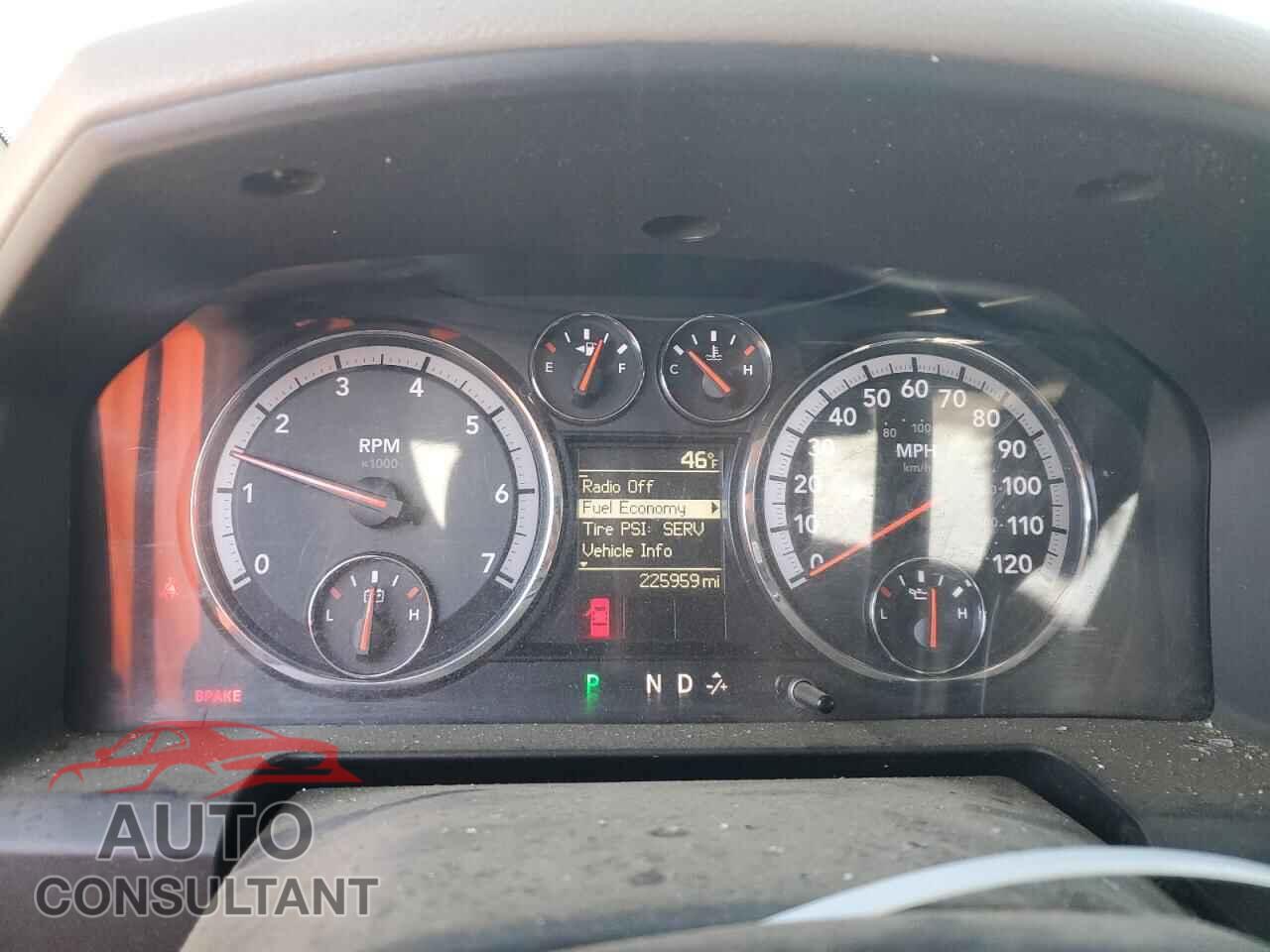 DODGE RAM 2500 2012 - 3C6TD5CT3CG180649
