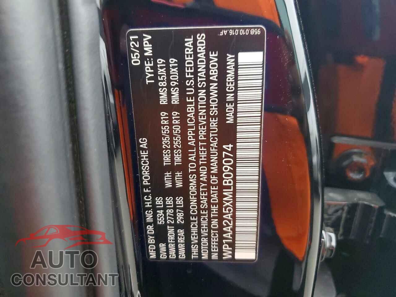 PORSCHE MACAN 2021 - WP1AA2A5XMLB09074