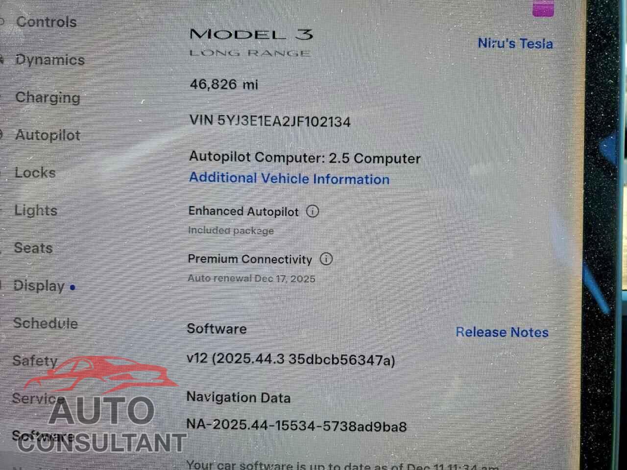 TESLA MODEL 3 2018 - 5YJ3E1EA2JF102134