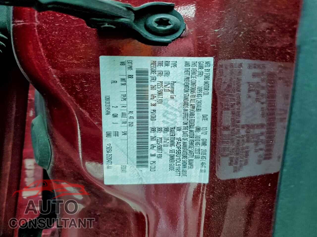 FORD CMAX 2013 - 1FADP5BU1DL519577