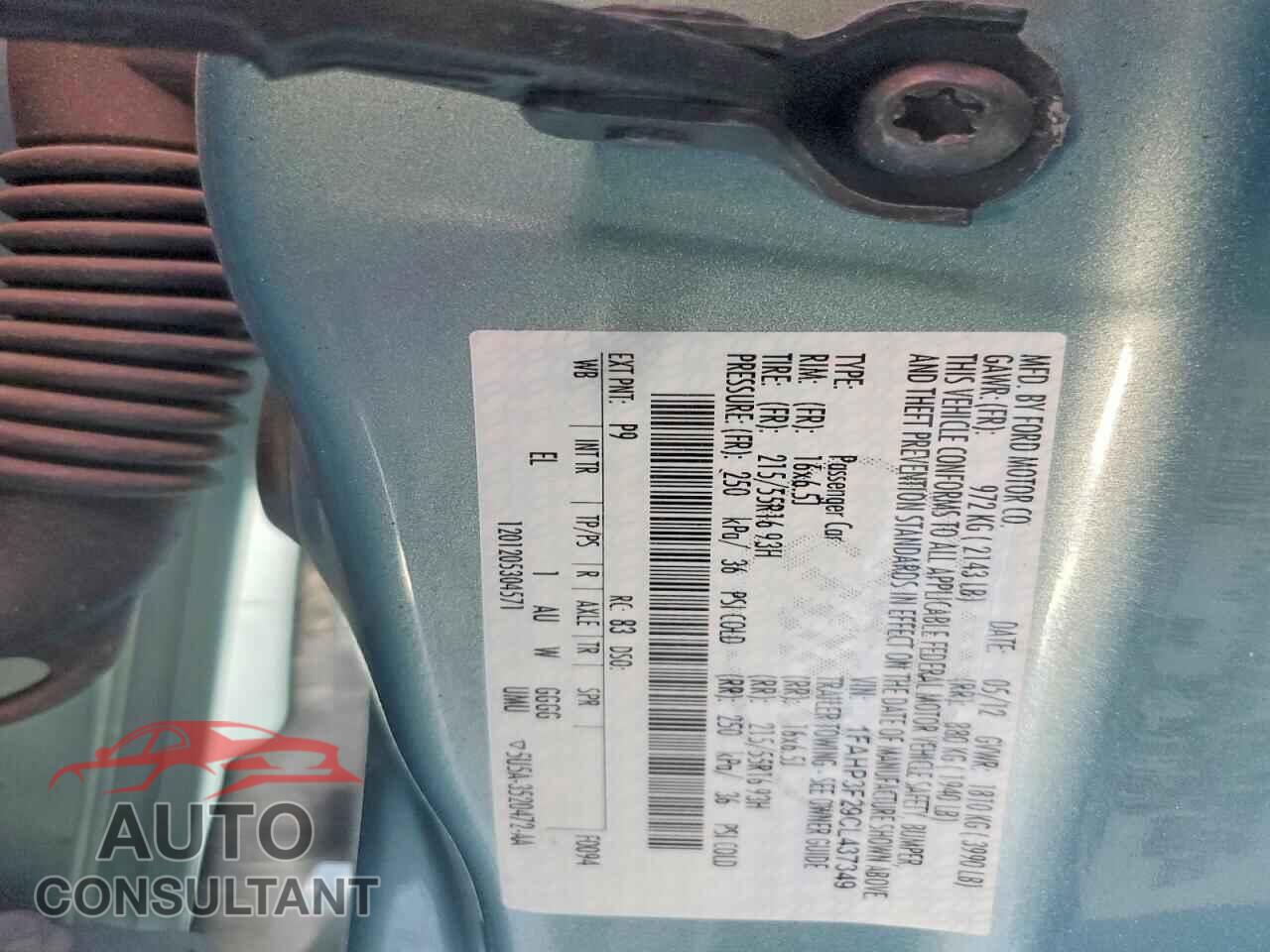 FORD FOCUS 2012 - 1FAHP3F29CL437349