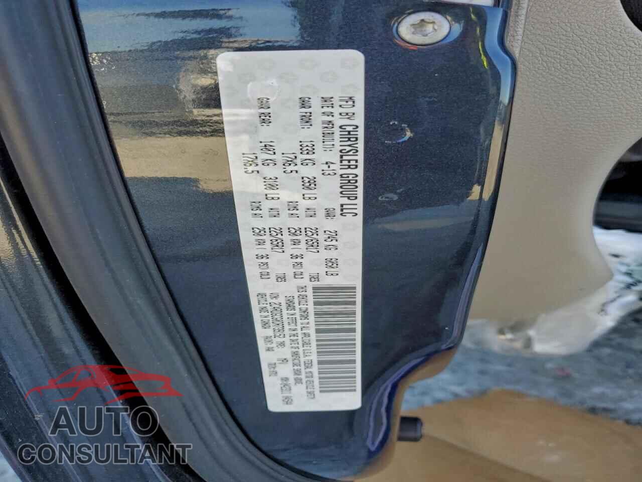 DODGE CARAVAN 2013 - 2C4RDGCG0DR739152