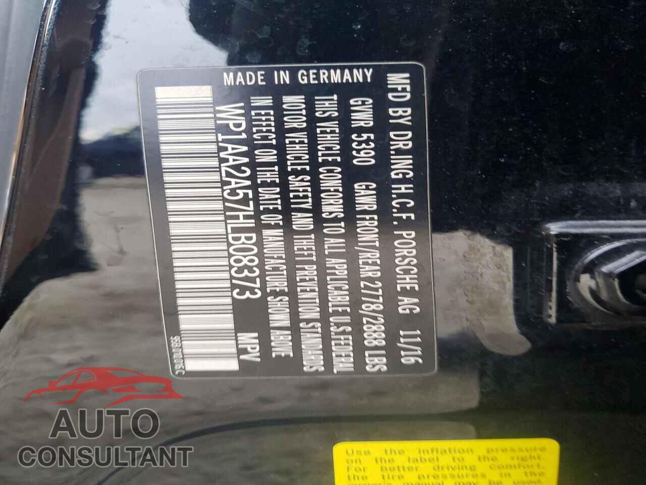 PORSCHE MACAN 2017 - WP1AA2A57HLB08373