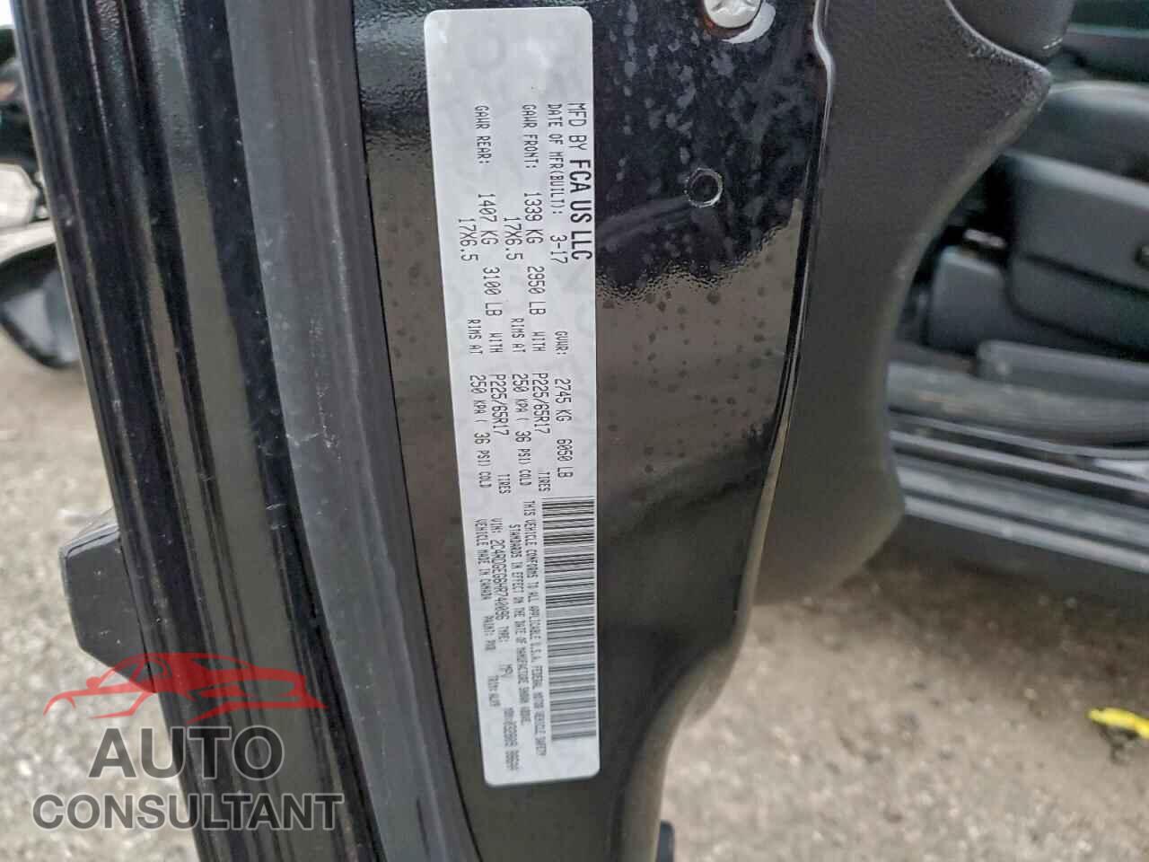 DODGE CARAVAN 2017 - 2C4RDGEG6HR740096