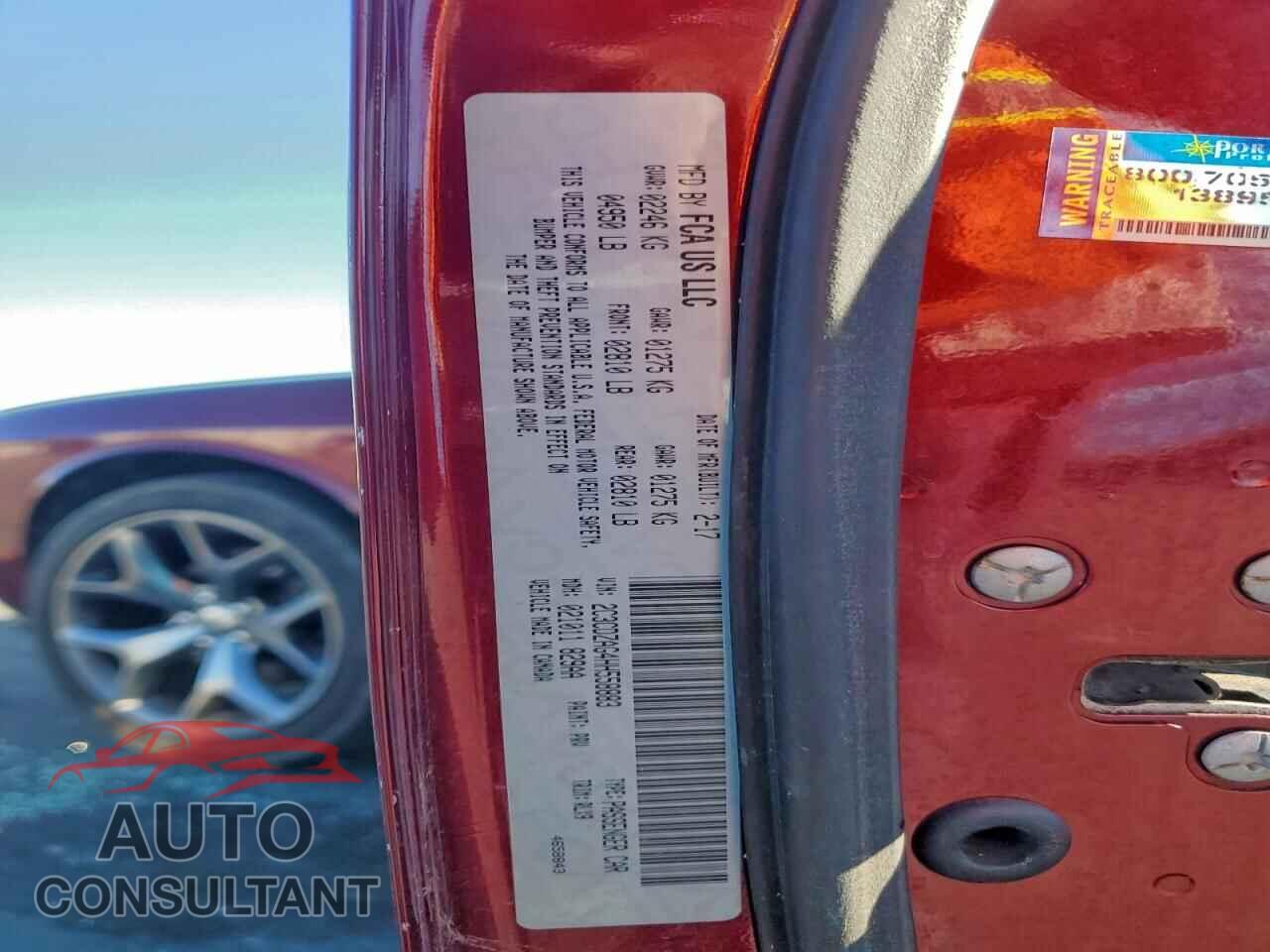 DODGE CHALLENGER 2017 - 2C3CDZAG4HH558883