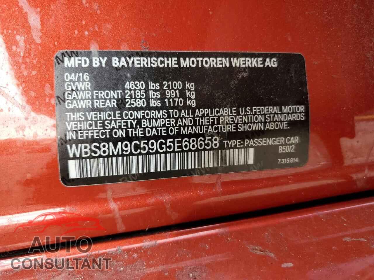 BMW M3 2016 - WBS8M9C59G5E68658