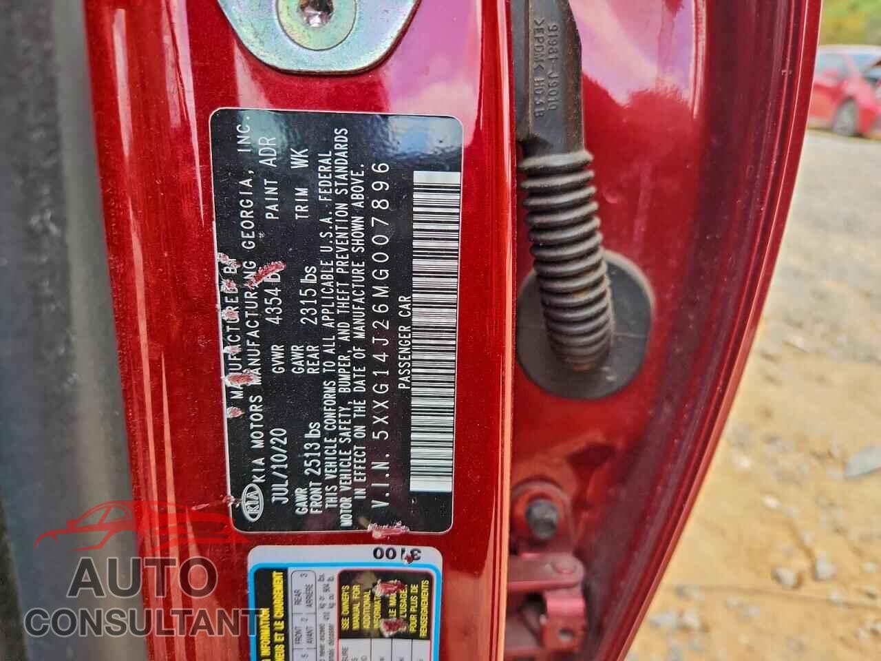 KIA K5 2021 - 5XXG14J26MG007896