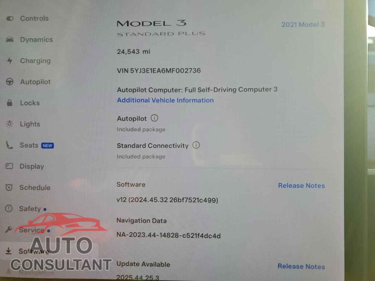 TESLA MODEL 3 2021 - 5YJ3E1EA6MF002736