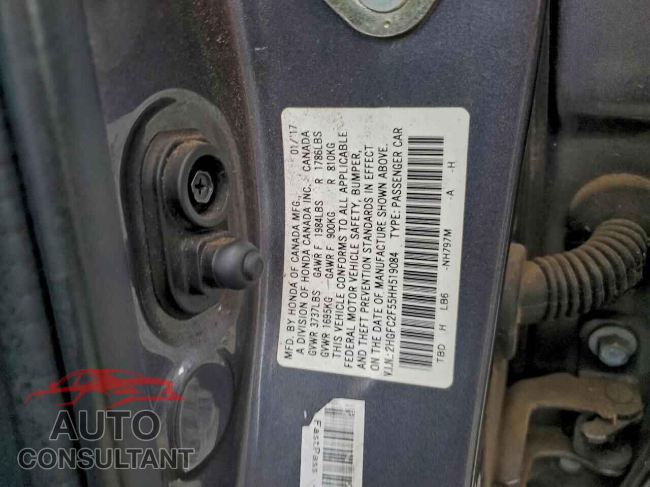 HONDA CIVIC 2017 - 2HGFC2F55HH519084
