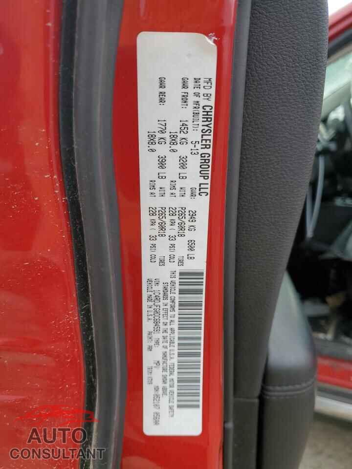 DODGE DURANGO 2013 - 1C4RDJFG0DC684591