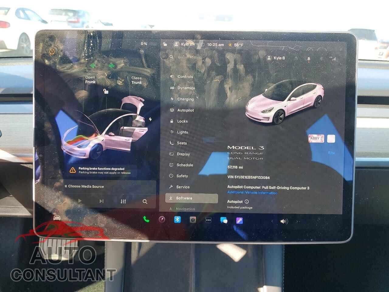 TESLA MODEL 3 2022 - 5YJ3E1EB5NF133084