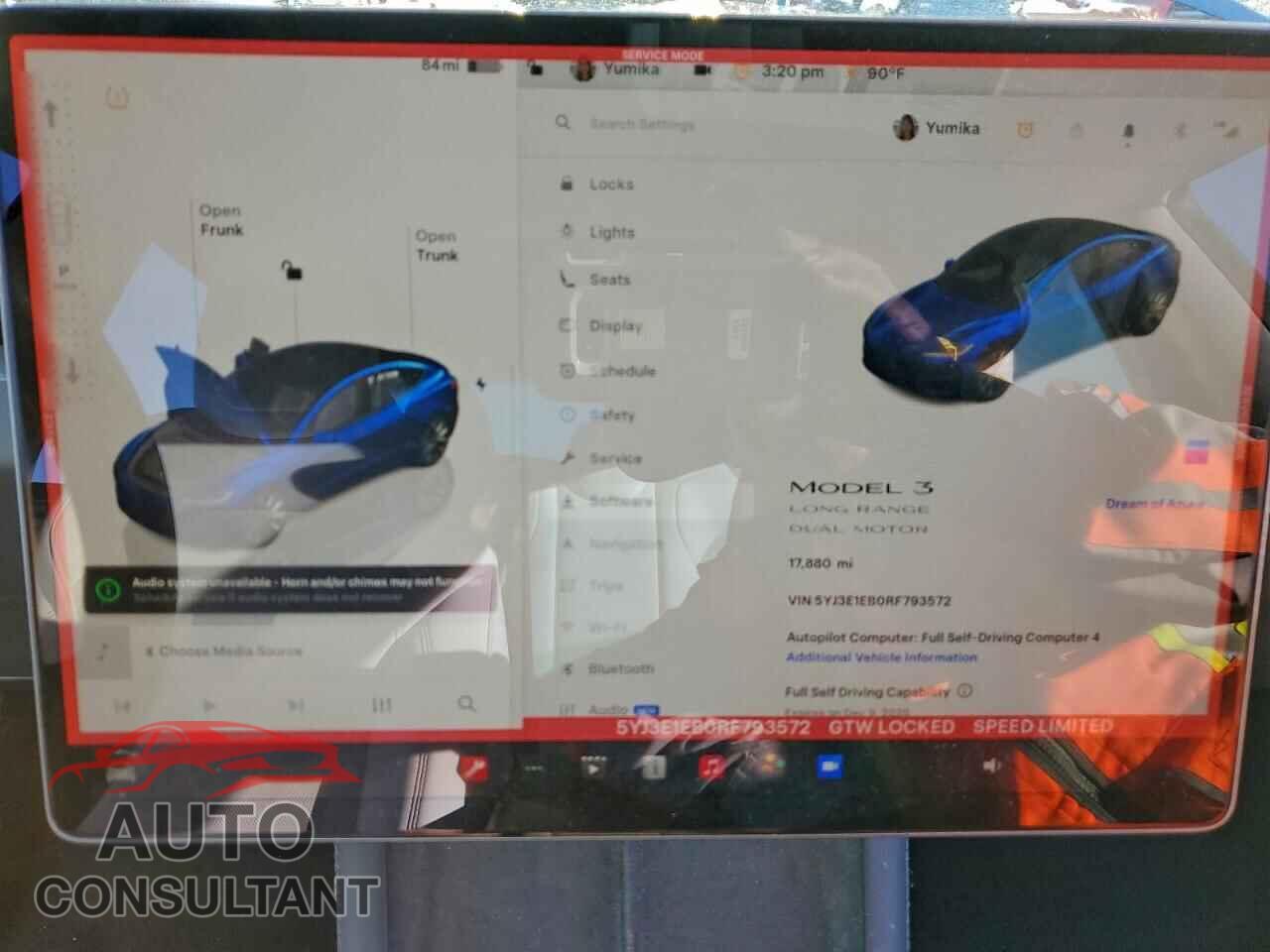 TESLA MODEL 3 2024 - 5YJ3E1EB0RF793572