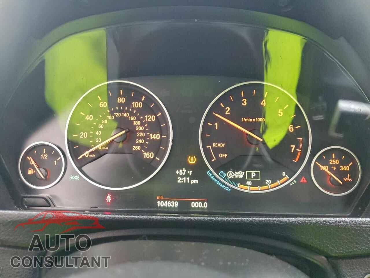 BMW 3 SERIES 2013 - WBA3C1C58DF438685