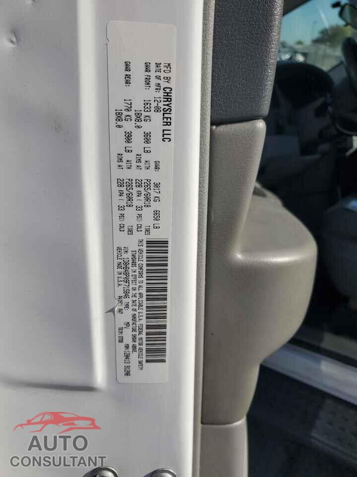 DODGE DURANGO 2009 - 1D8HB48P09F715846