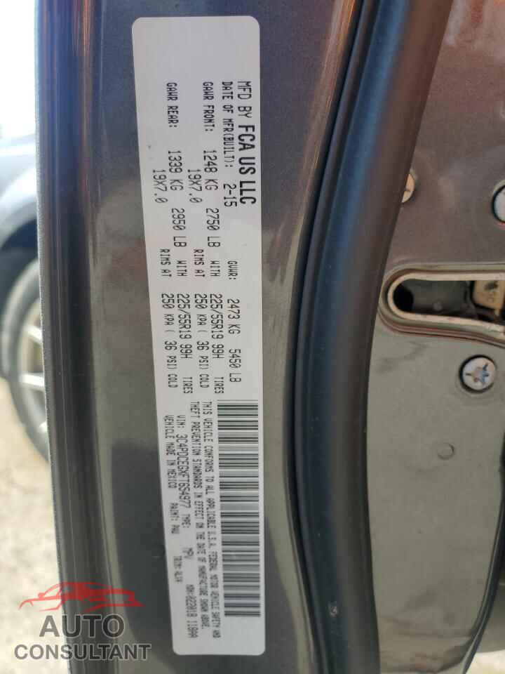 DODGE JOURNEY 2015 - 3C4PDCEGXFT654977