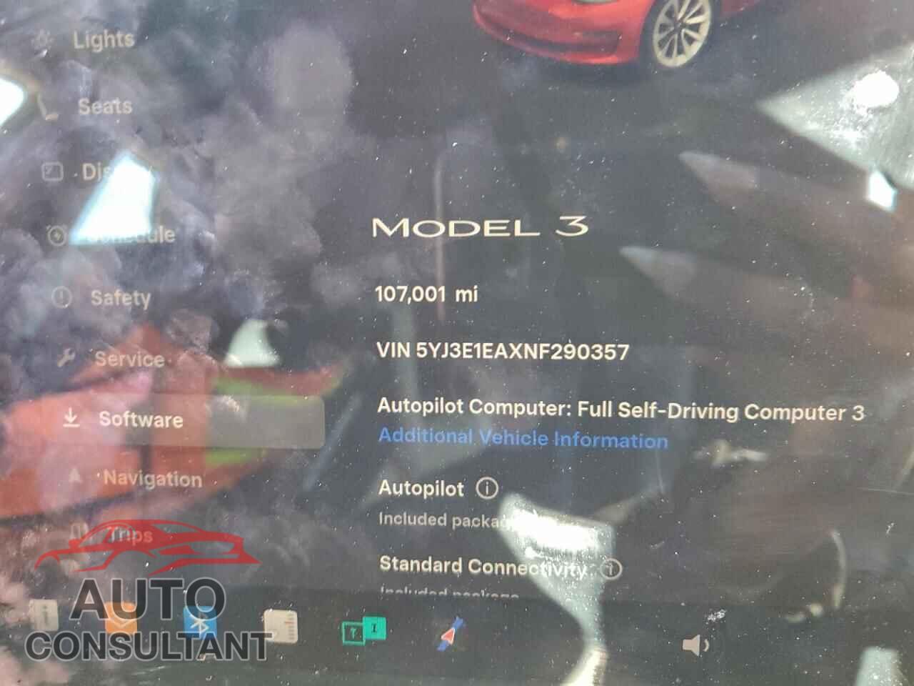 TESLA MODEL 3 2022 - 5YJ3E1EAXNF290357