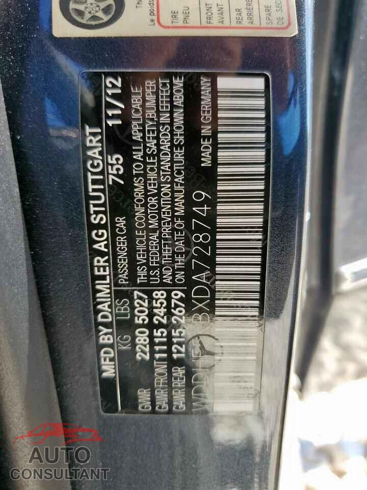 MERCEDES-BENZ E-CLASS 2013 - WDDHF5KBXDA728749