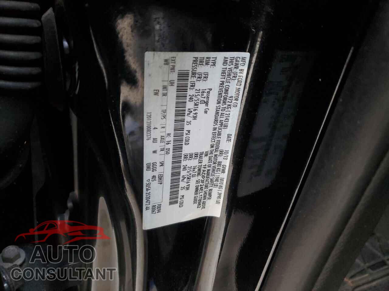 FORD FOCUS 2014 - 1FADP3F24EL178982