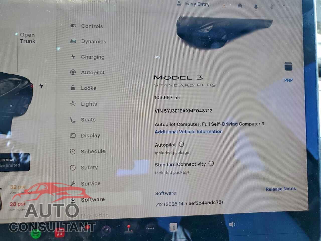 TESLA MODEL 3 2021 - 5YJ3E1EAXMF043712
