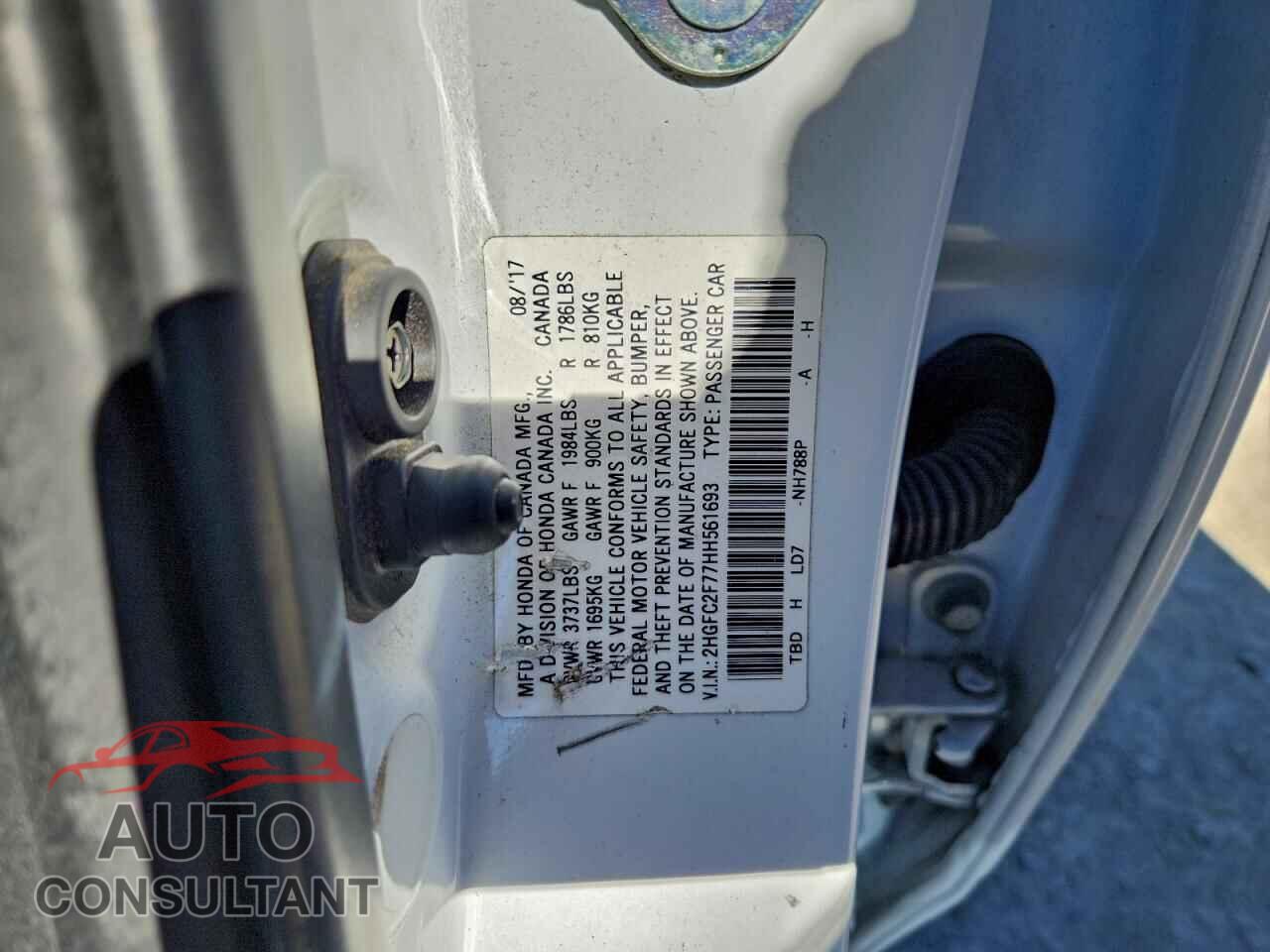 HONDA CIVIC 2017 - 2HGFC2F77HH561693