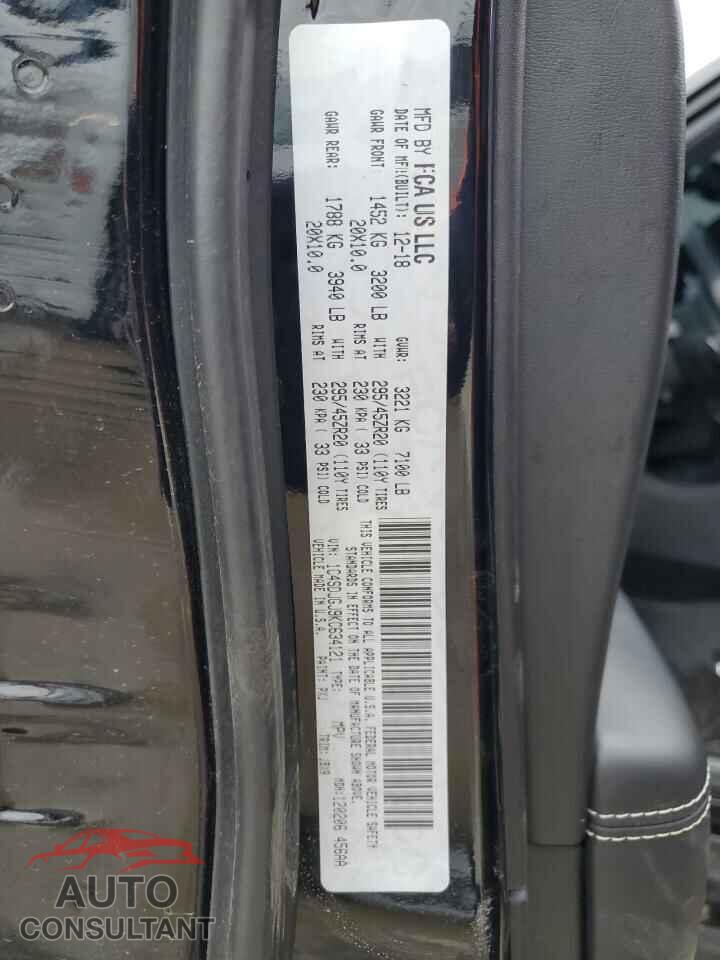 DODGE DURANGO 2019 - 1C4SDJGJ9KC634121