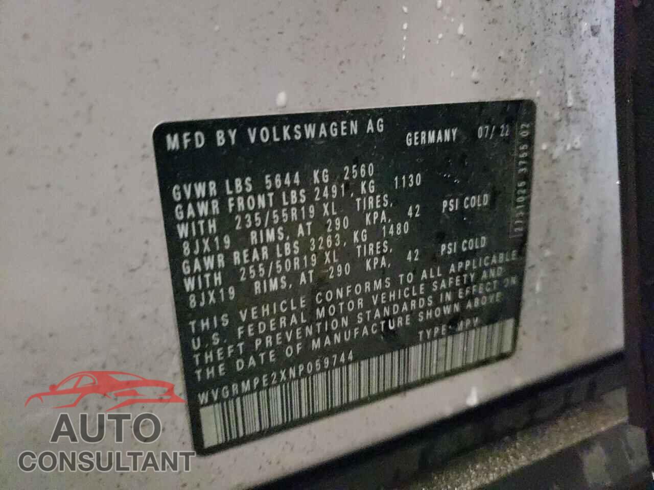 VOLKSWAGEN ID.4 PRO 2022 - WVGRMPE2XNP059744