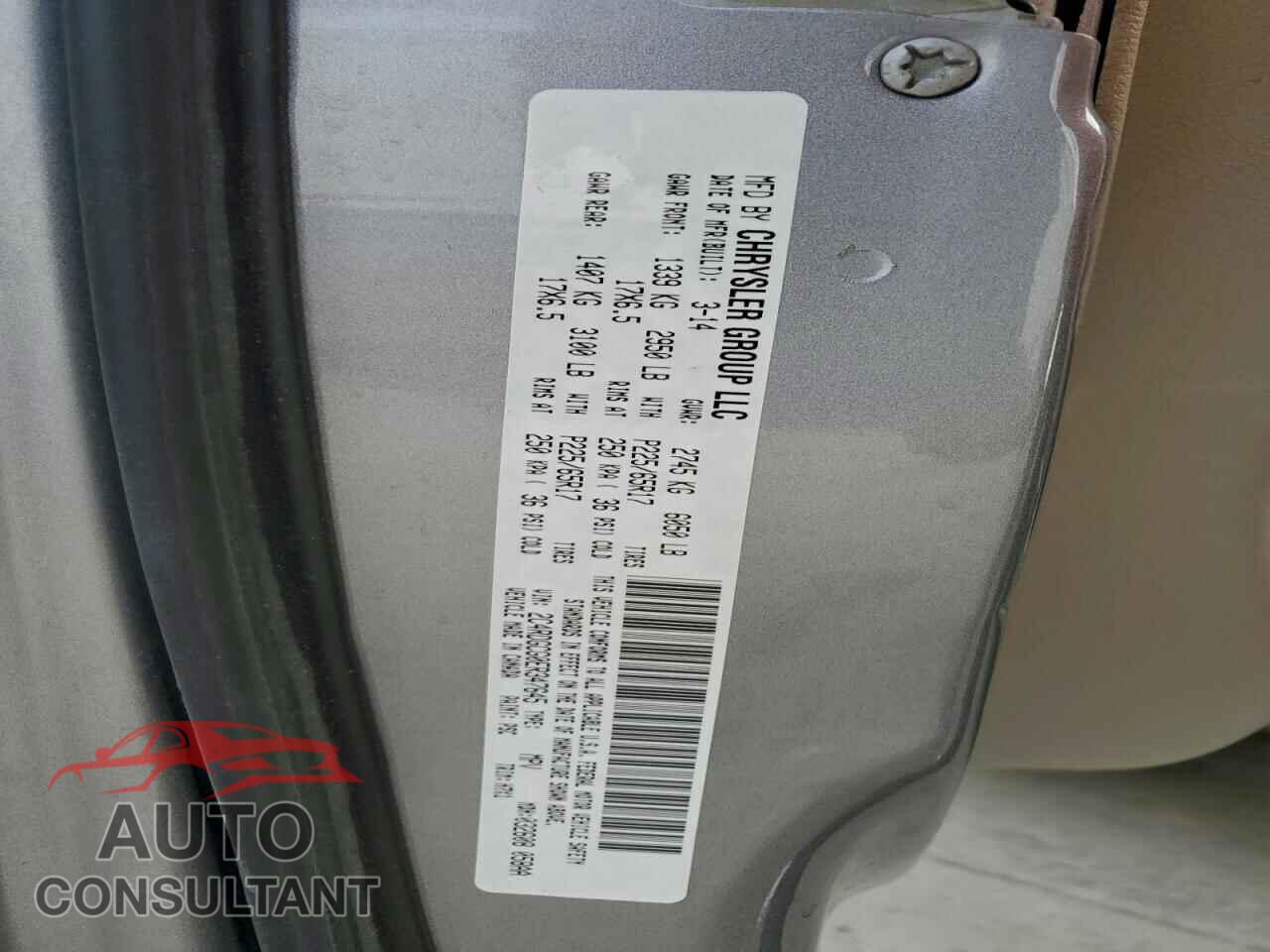 DODGE CARAVAN 2014 - 2C4RDGCG0ER347645
