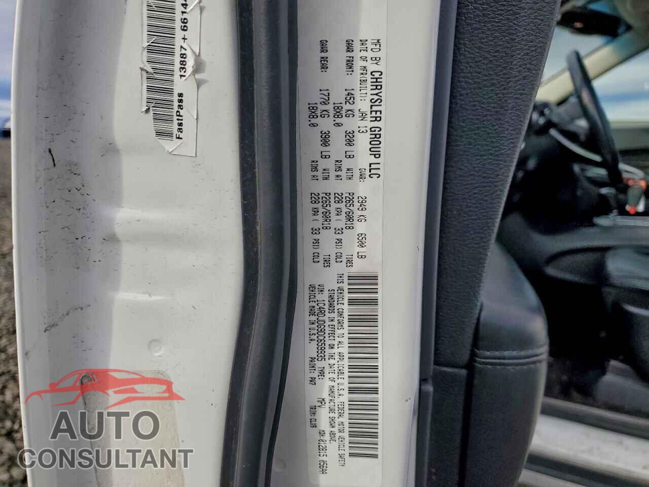 DODGE DURANGO 2013 - 1C4RDJDG9DC659935