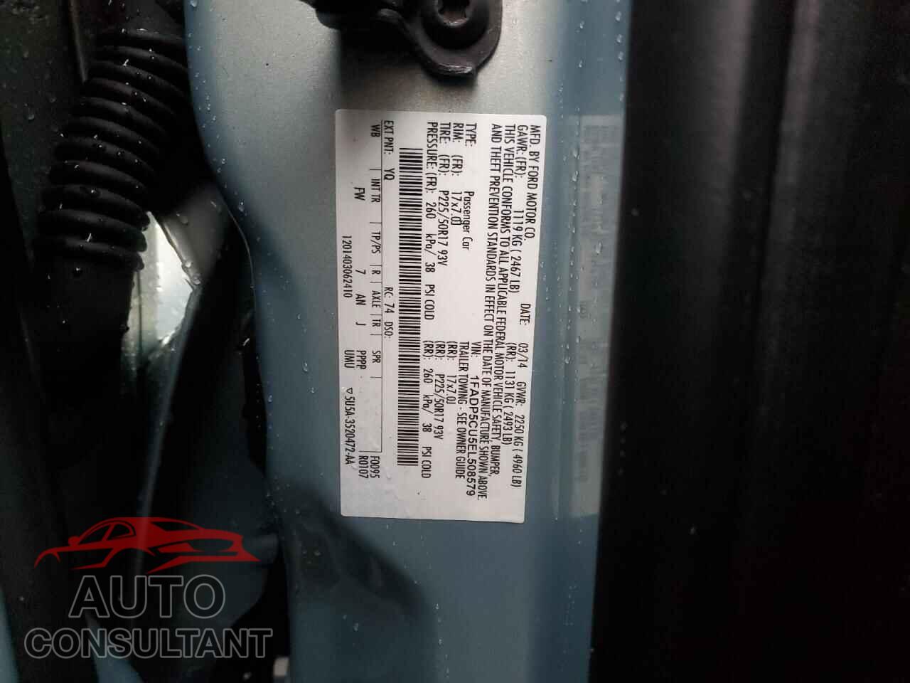 FORD CMAX 2014 - 1FADP5CU5EL508579