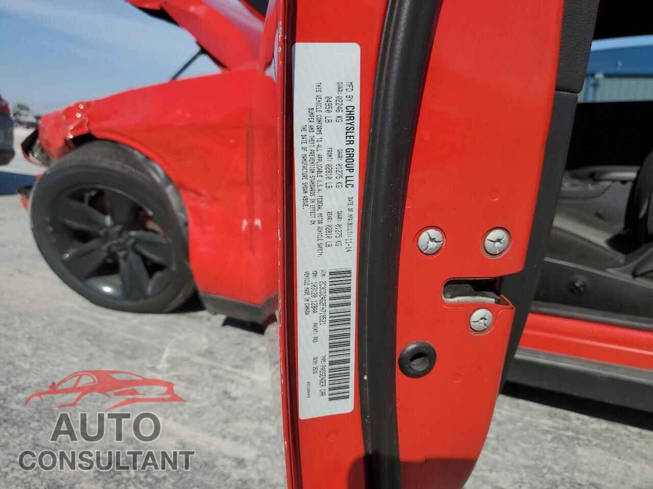 DODGE CHALLENGER 2015 - 2C3CDZAG2FH719521