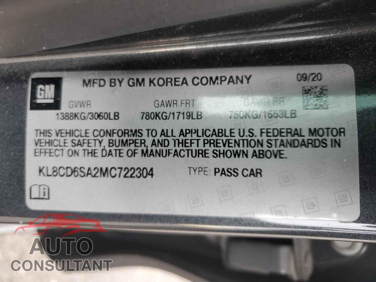 CHEVROLET SPARK 2021 - KL8CD6SA2MC722304