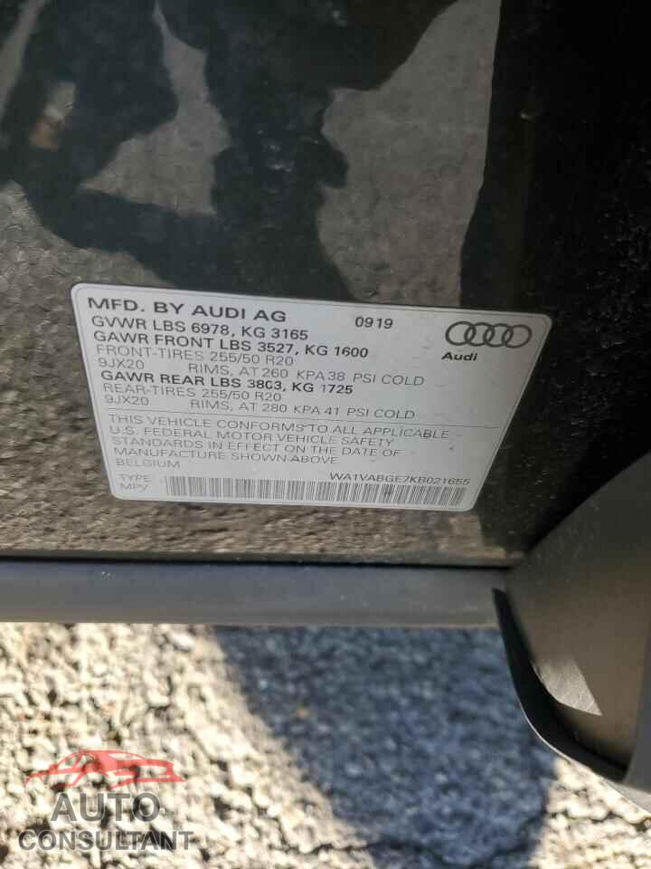 AUDI E-TRON 2019 - WA1VABGE7KB021655
