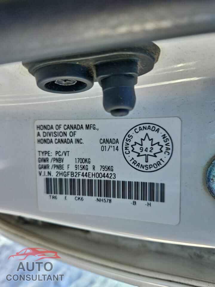 HONDA CIVIC 2014 - 2HGFB2F44EH004423