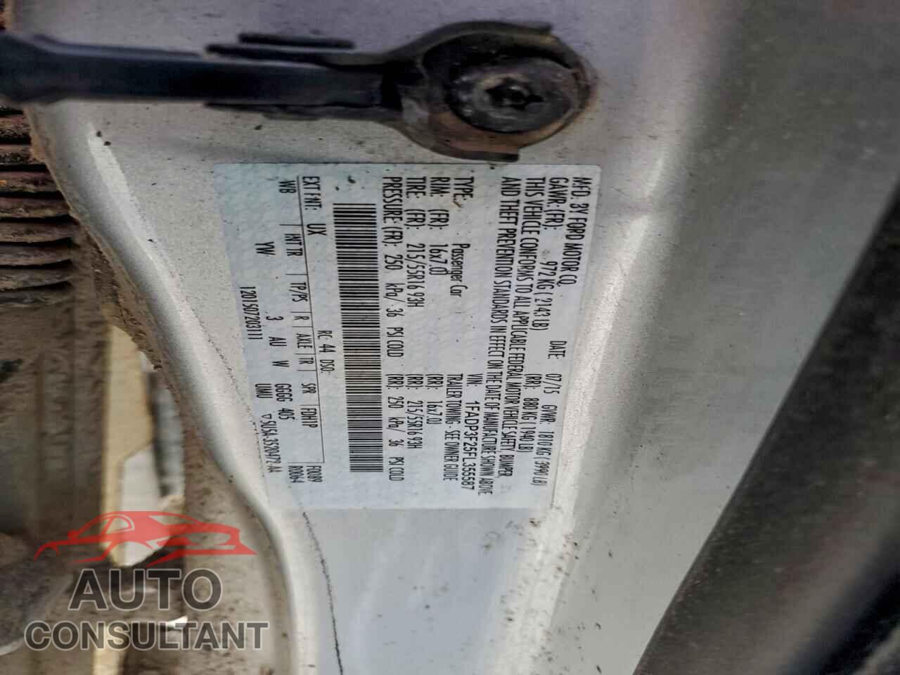 FORD FOCUS 2015 - 1FADP3F25FL355587