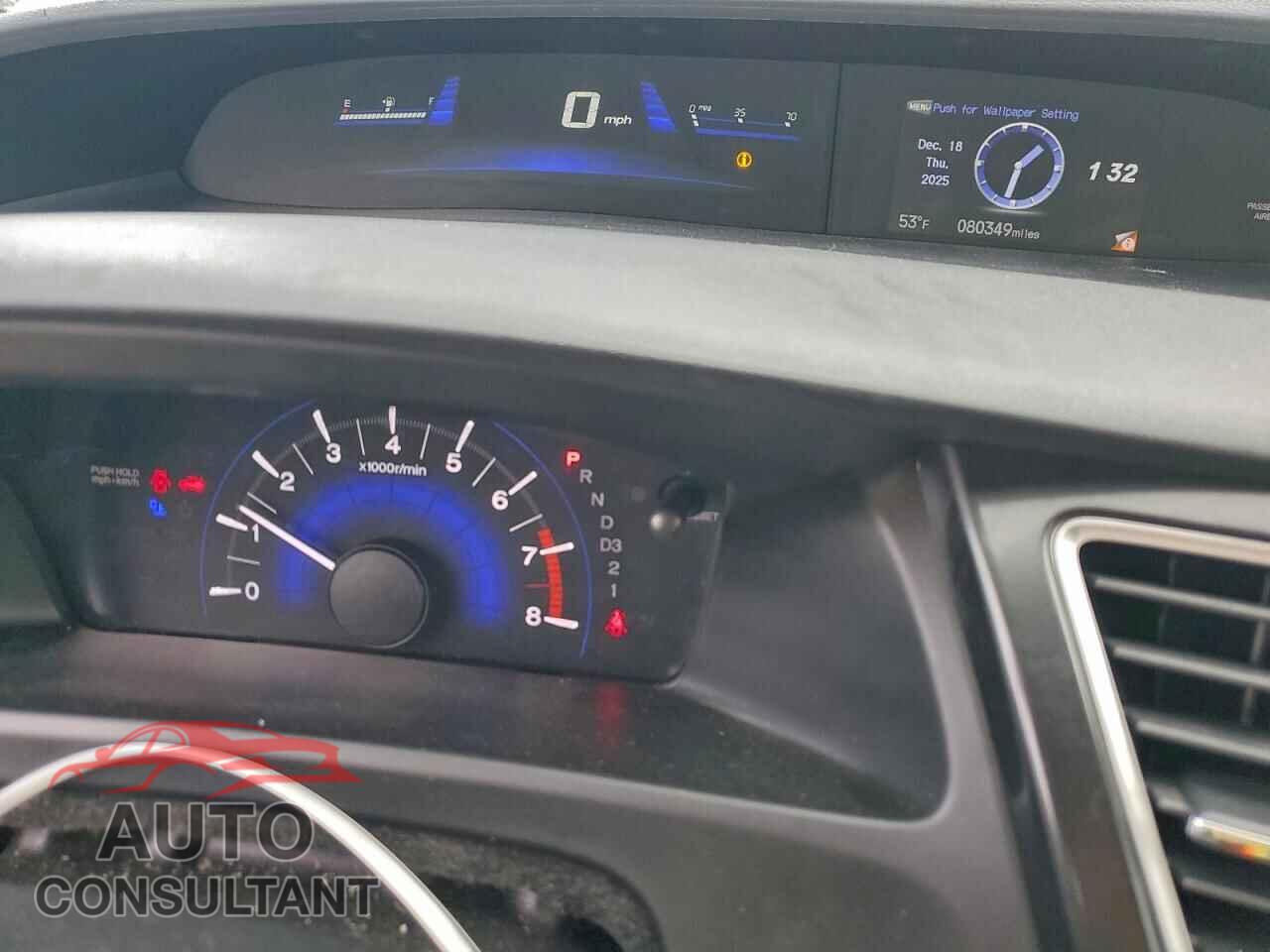 HONDA CIVIC 2013 - 19XFB2F97DE256882