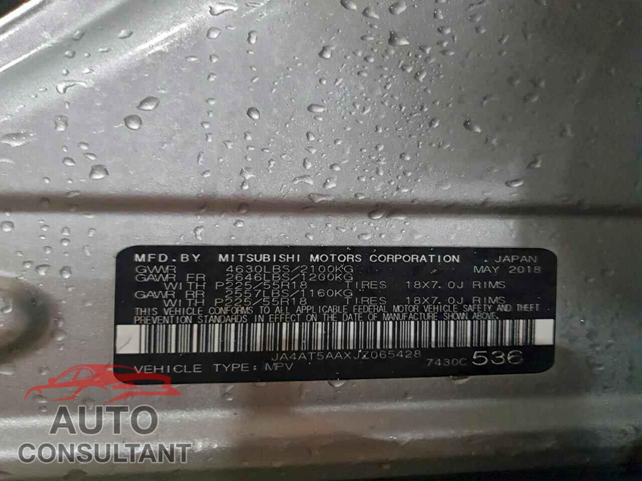MITSUBISHI ECLIPSE 2018 - JA4AT5AAXJZ065428