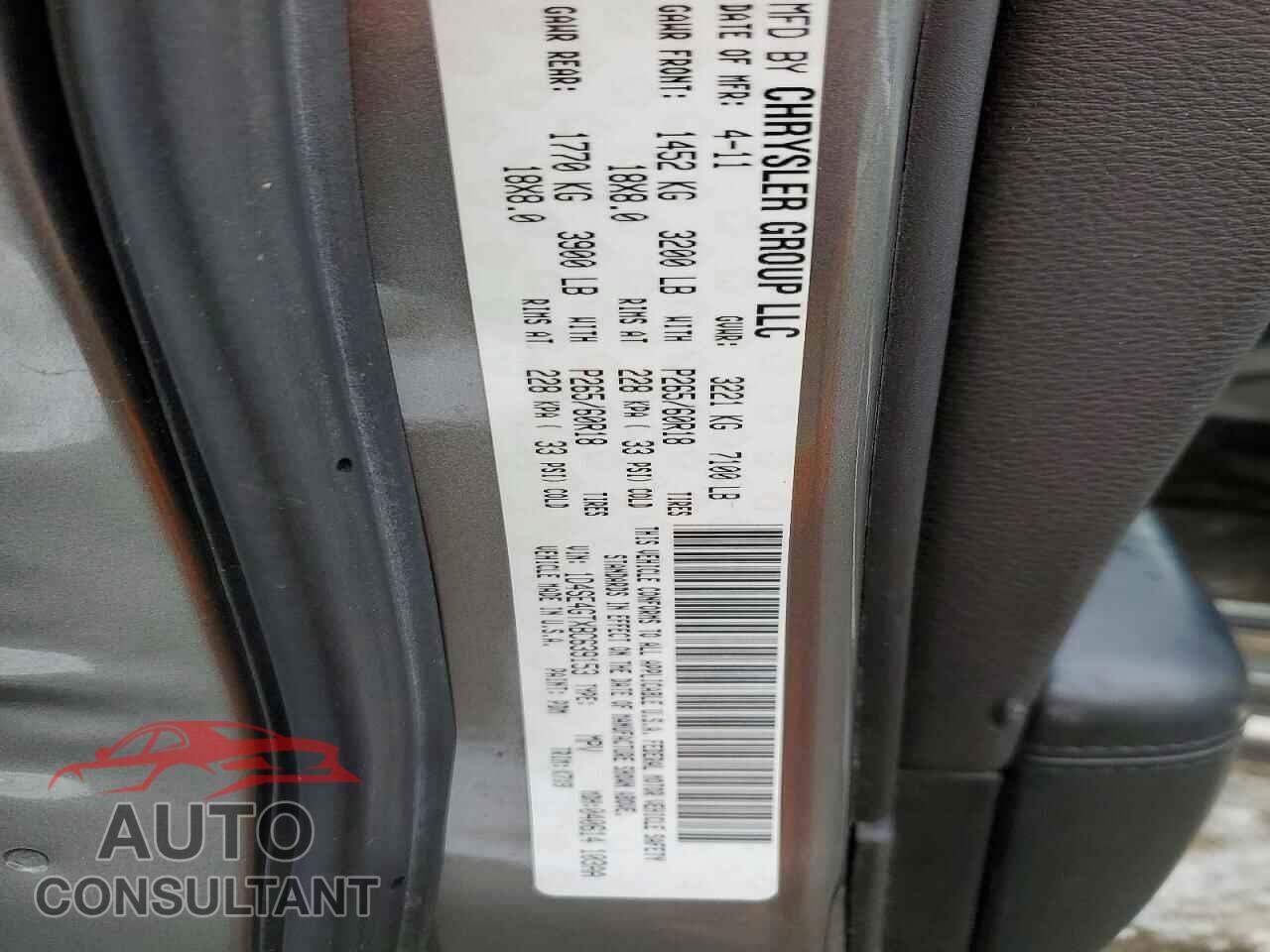 DODGE DURANGO 2011 - 1D4SE4GTXBC639153