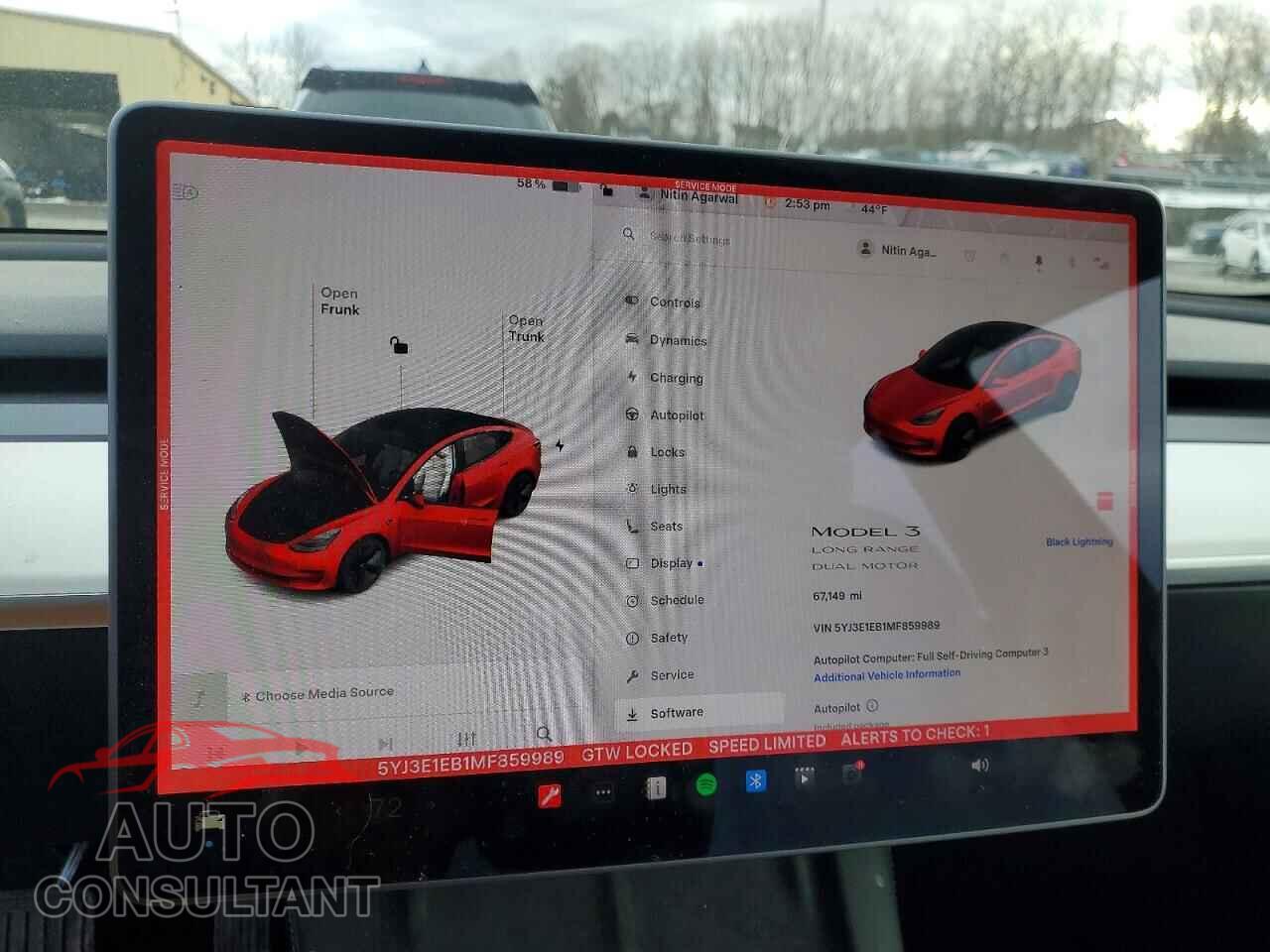 TESLA MODEL 3 2021 - 5YJ3E1EB1MF859989