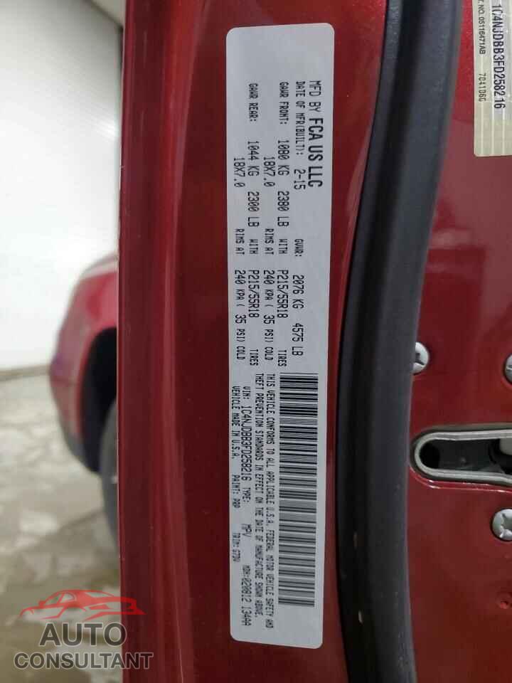 JEEP COMPASS 2015 - 1C4NJDBB3FD258216