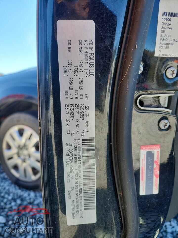 DODGE JOURNEY 2017 - 3C4PDCAB9HT558982