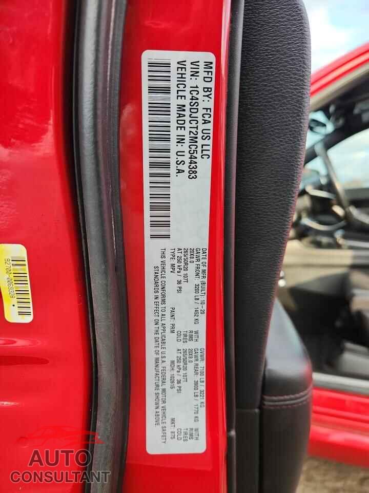 DODGE DURANGO 2021 - 1C4SDJCT2MC544383