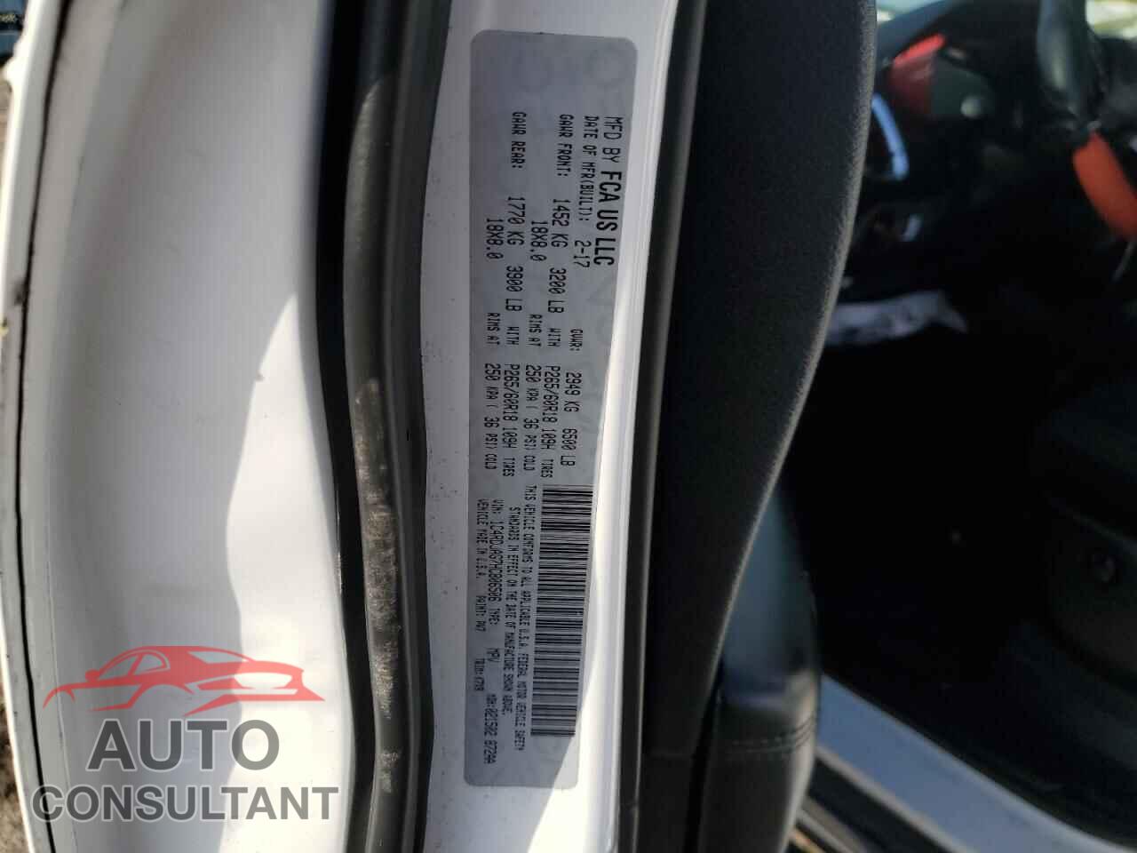 DODGE DURANGO 2017 - 1C4RDJAG7HC806506